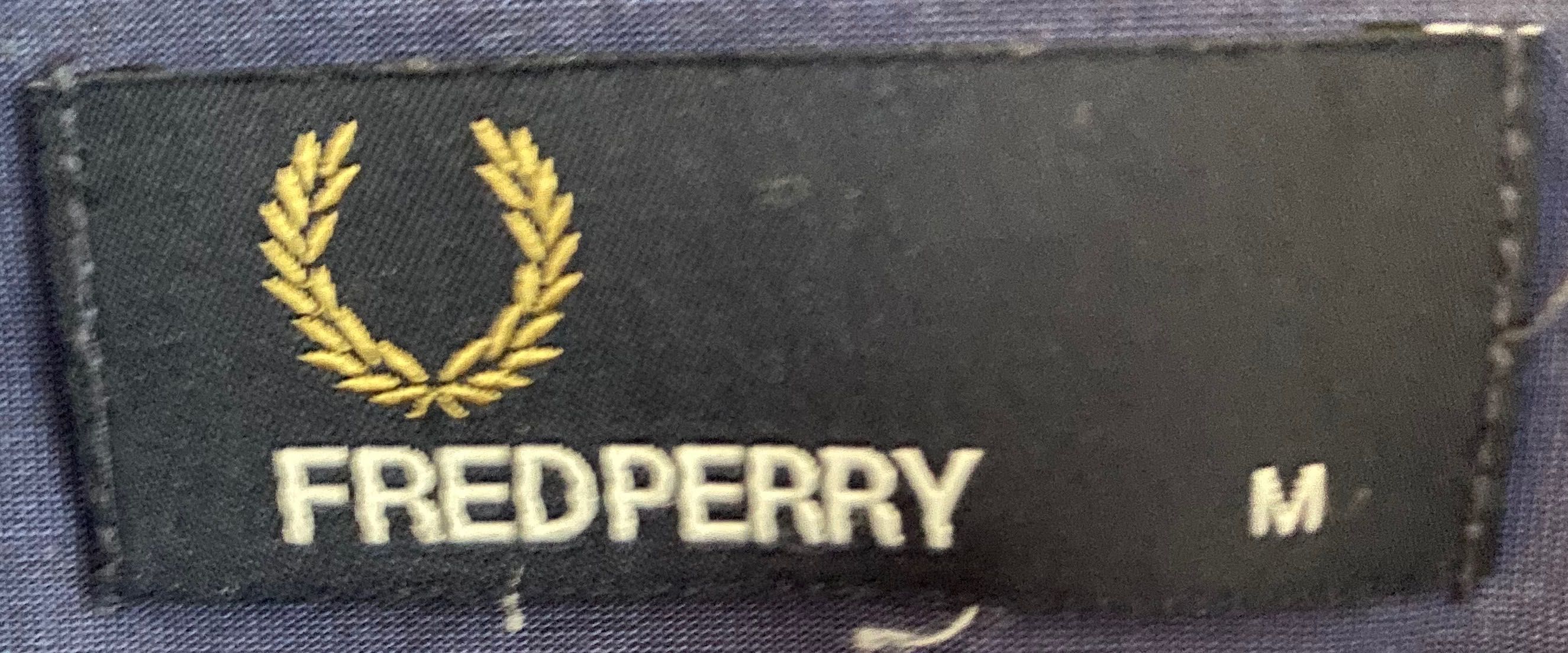 Camisa Fred Perry - azul escuro/branco