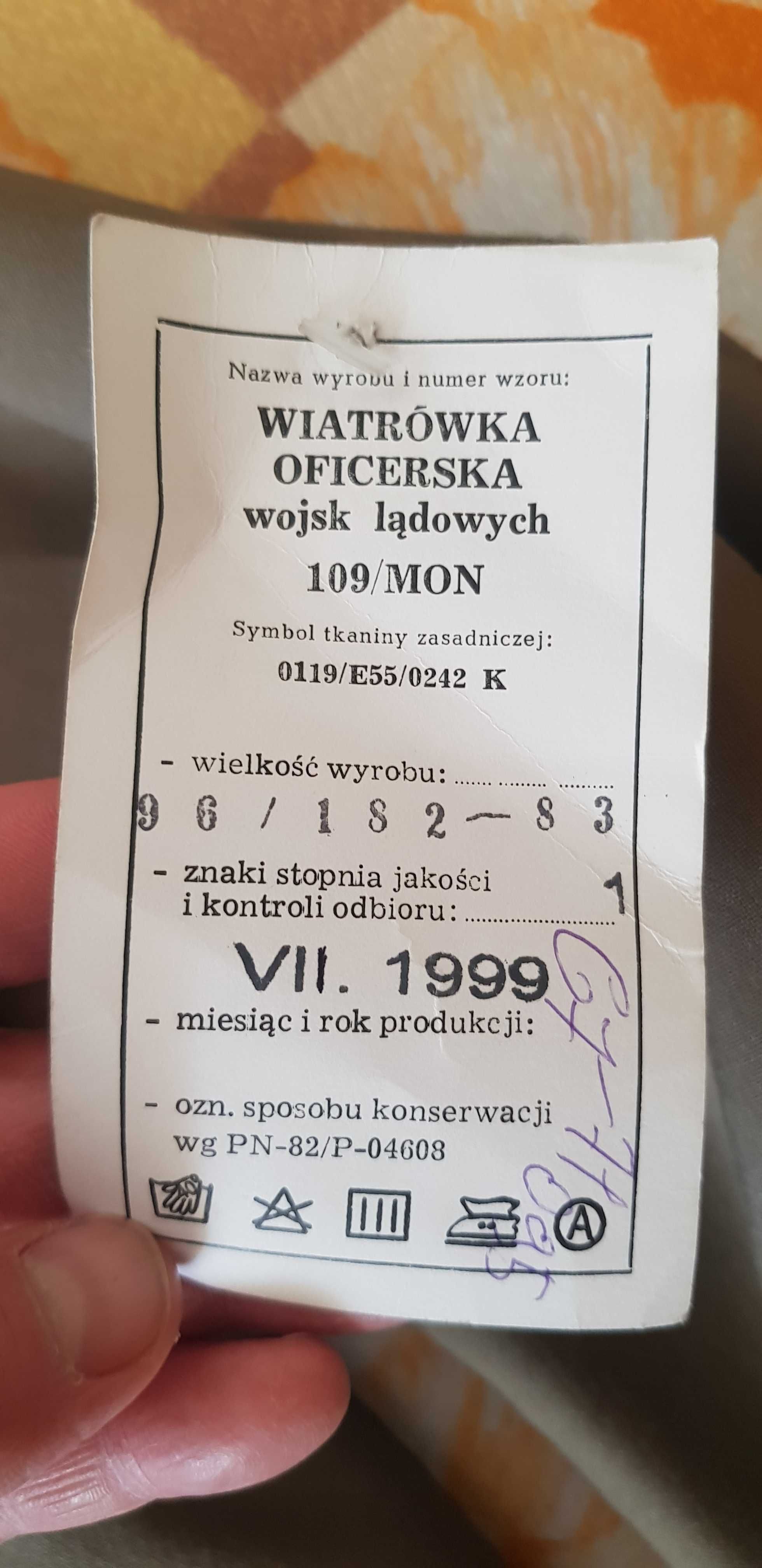 Wiatrówka oficerska wojsk lądowych 109/MON plus spodnie