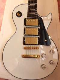 Нова електрогітара Gibson Les Paul Custom 3 Pickups Bigsby White