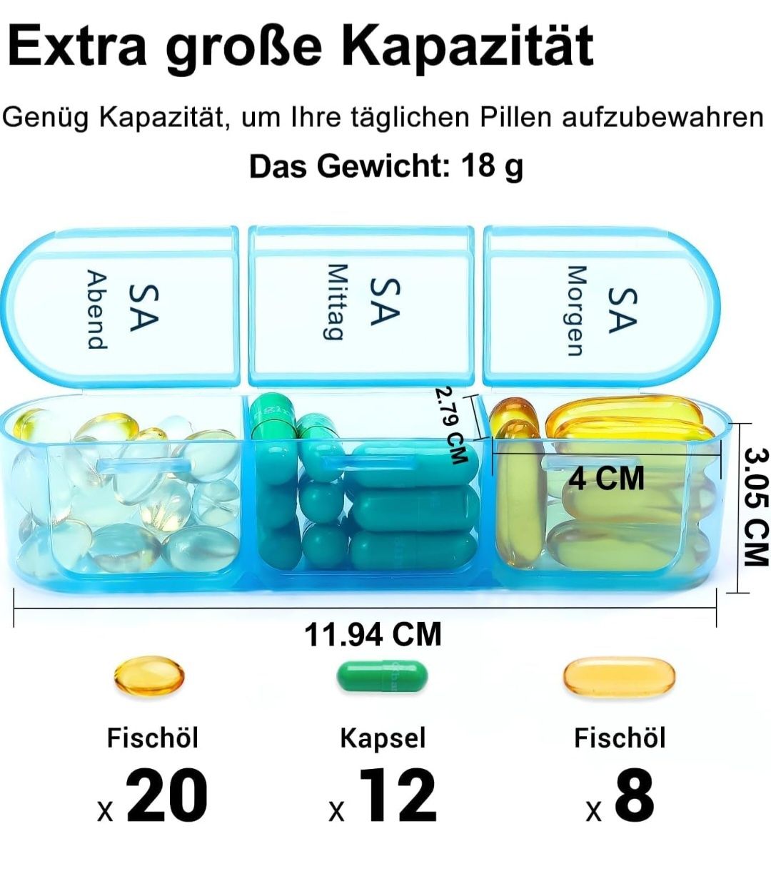 PokeLabel Pudełko na tabletki 7 dni