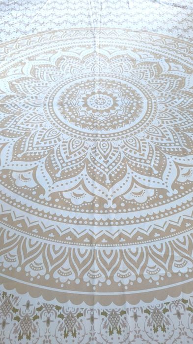 Duża narzuta obrus gobelin typu Mandala 142x204 cm