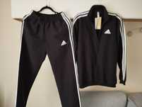 Adidas cienki letni dres sportowy treningowy czarny S/ M 164/170