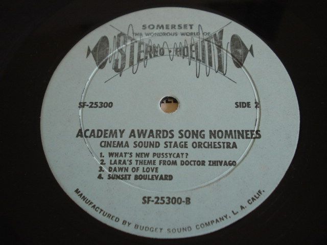 Vintage Vinil Academy Award Song Nominees 1966