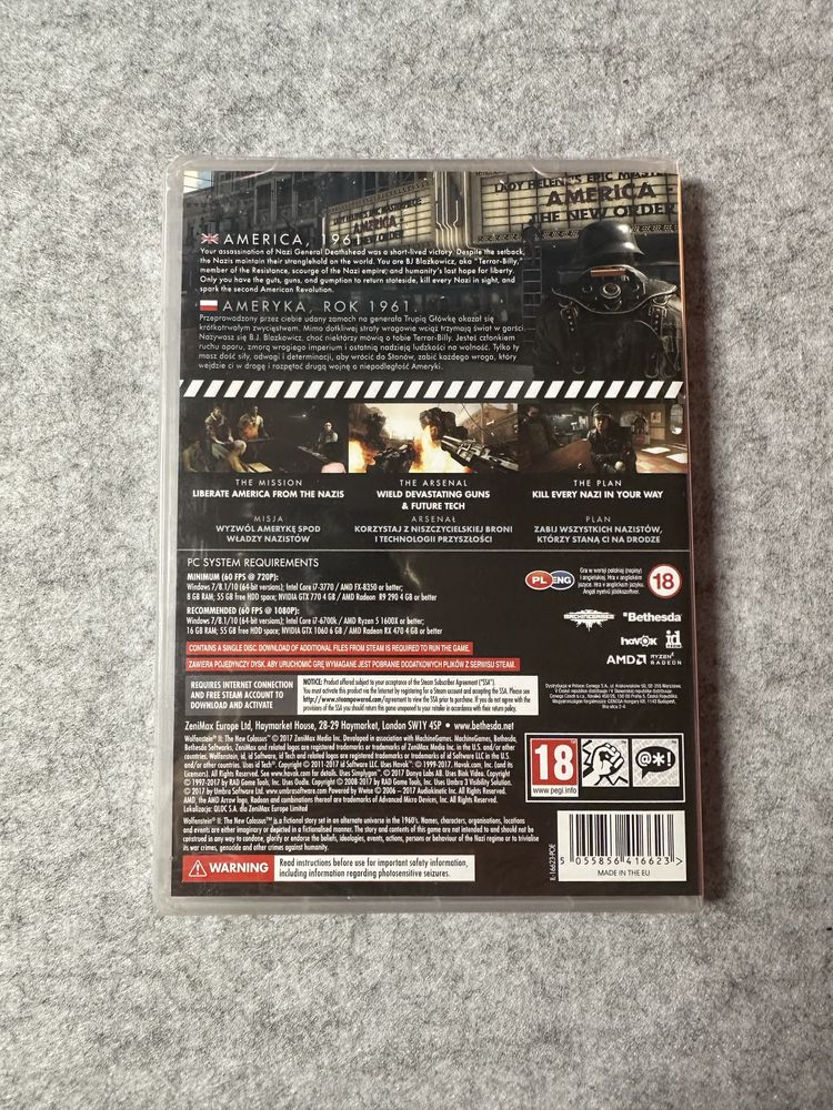 Wolfenstein 2. The New Colossus (Gra PC) DVD [fabrycznie zapakowana]