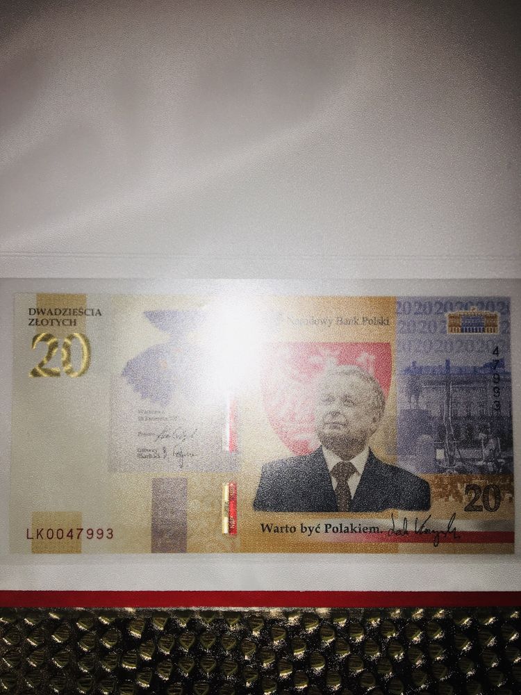 Banknot Lech Kaczyński 20 zł