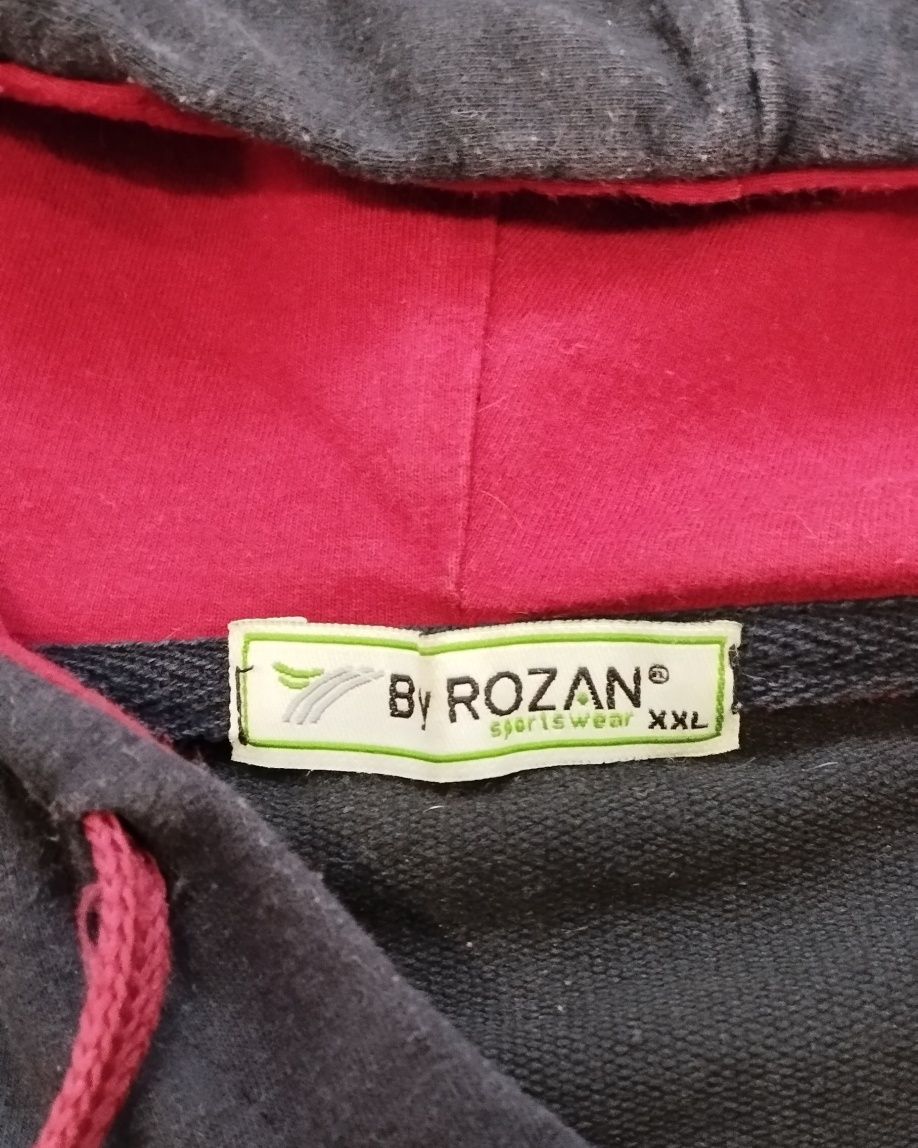 Cienka bluza z kapturem asymetryczny zamek kieszeń