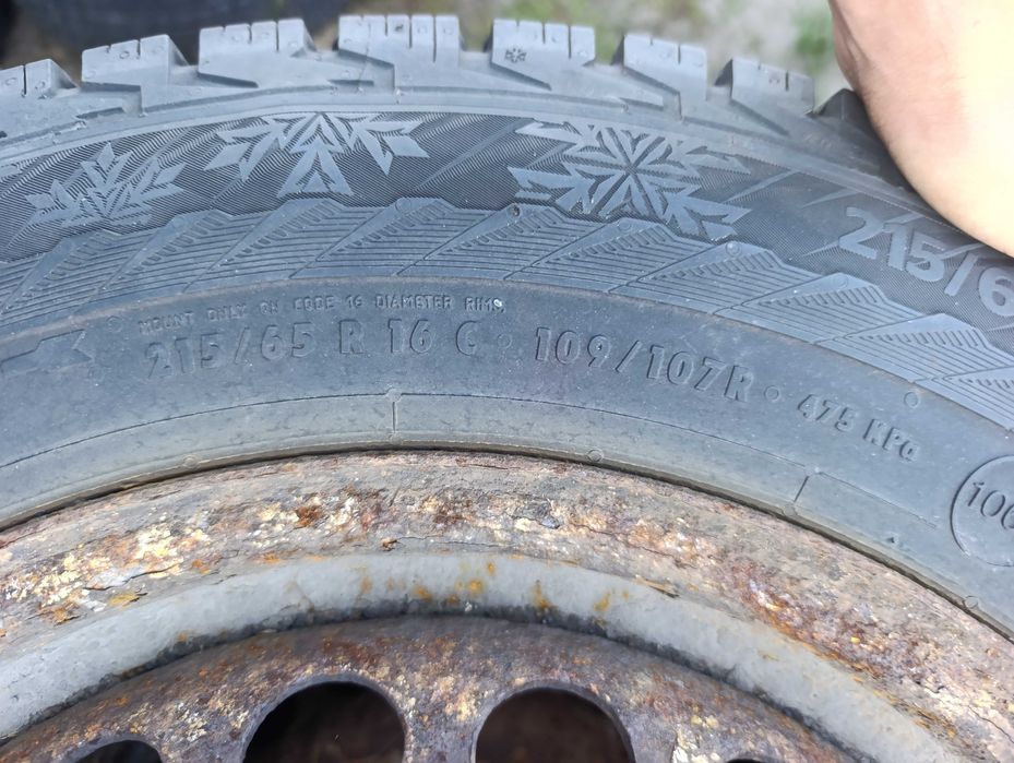 Koła VW T5 T6 5x120 opony 215/65/16C zima zimowe z kolcami 2019r.