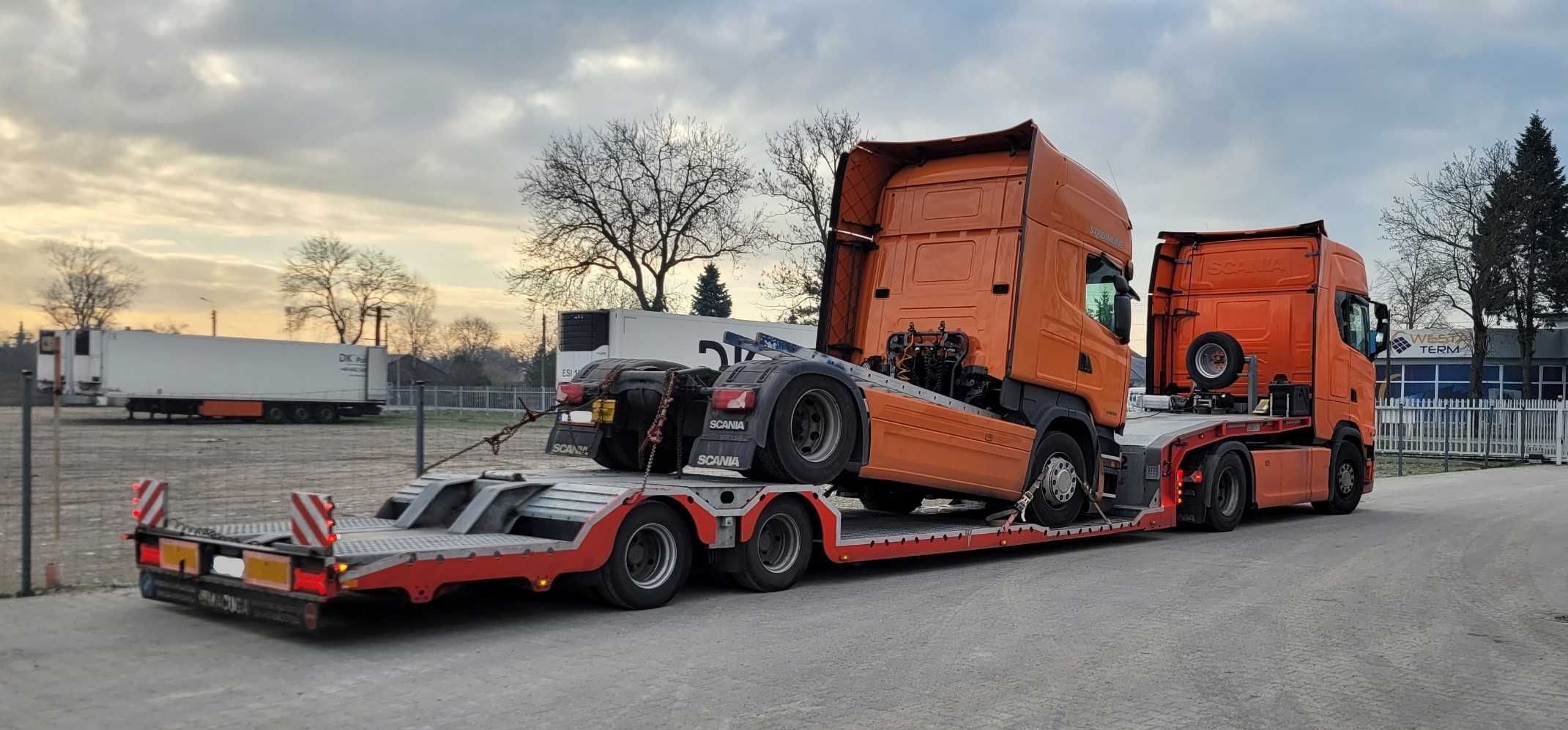 Naczepa laweta niskopodwoziowa do transportu TIR, BUDOWLANE, ROLNICZE