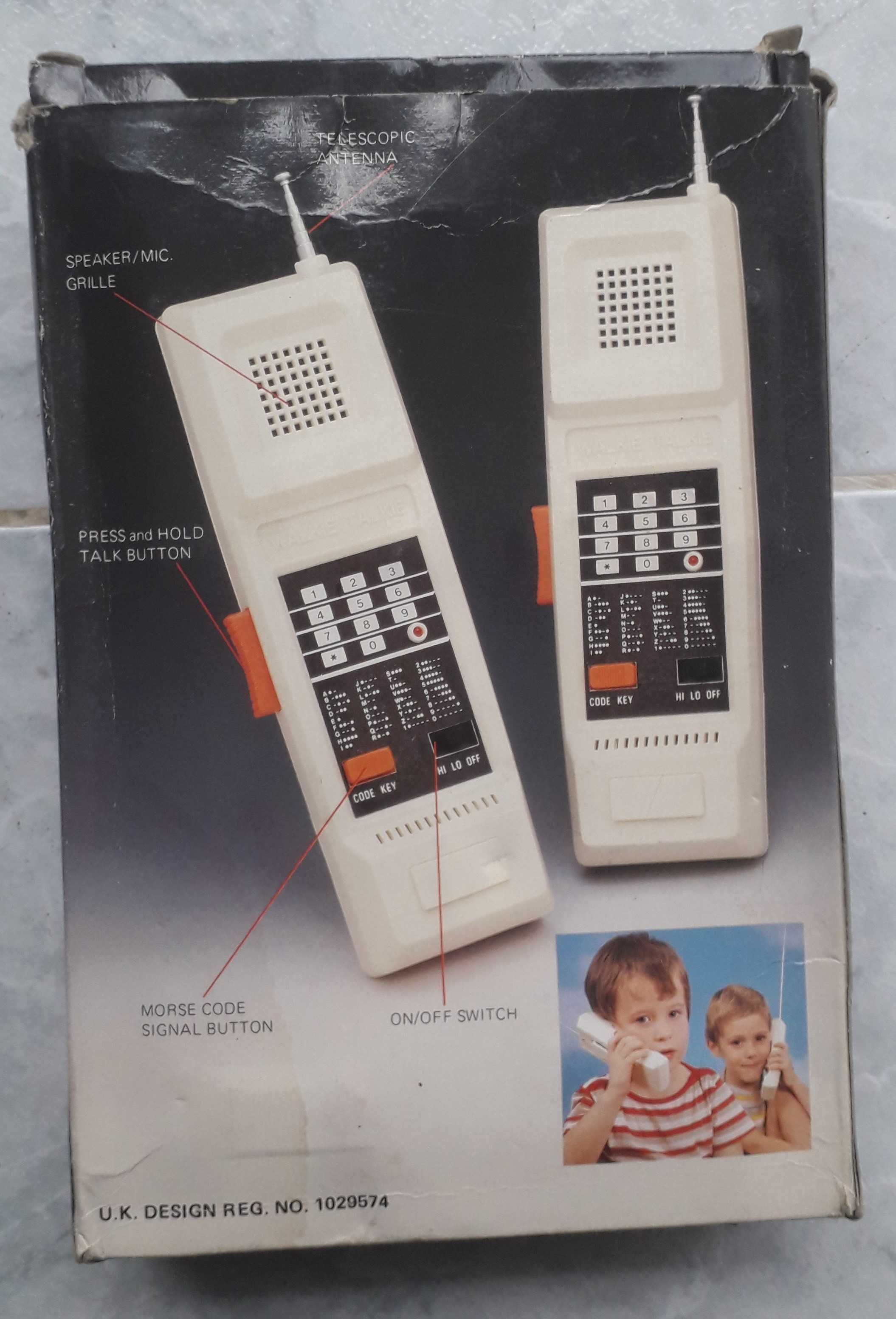 Walkie Talkies e jogo eletrónico portátil - vintage