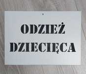 Tabliczka "Odzież dziecięca" A4