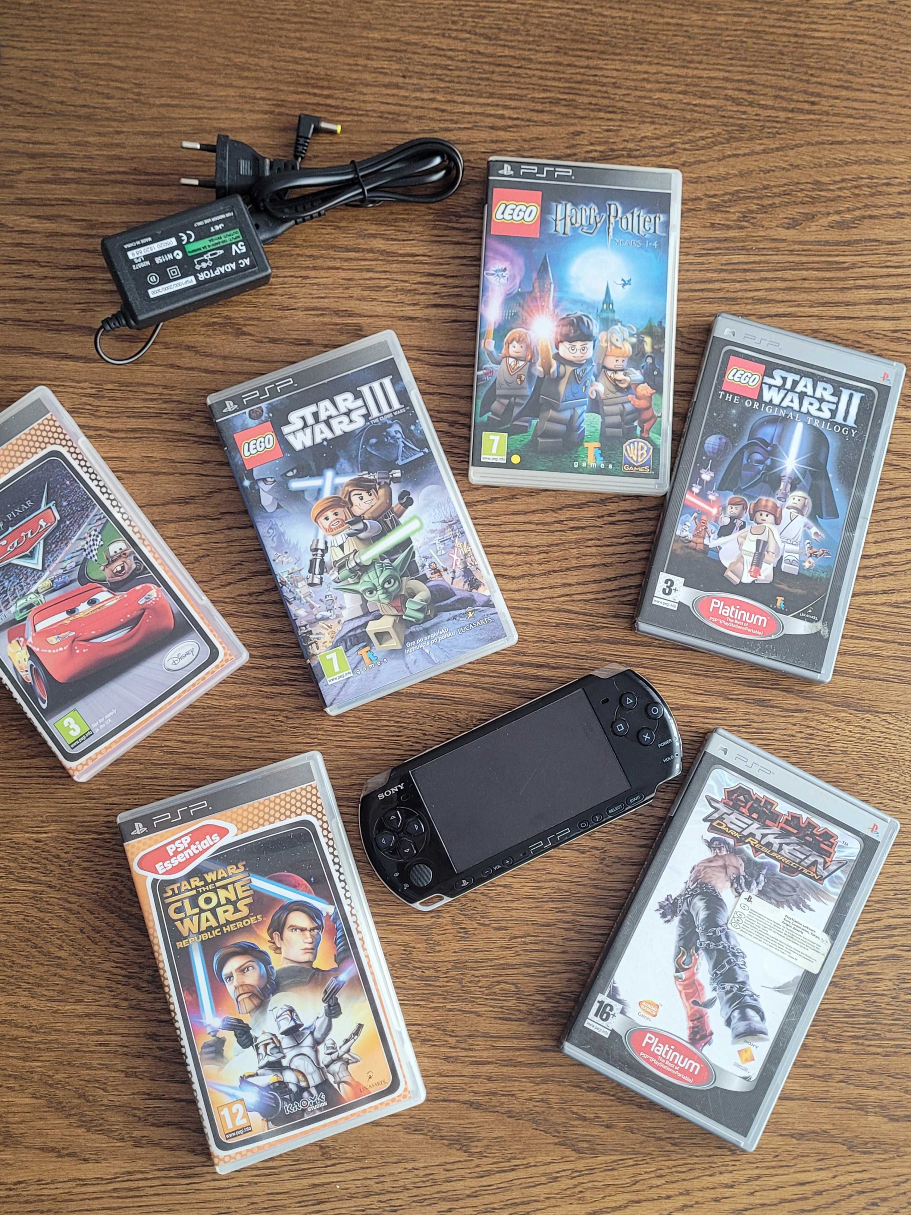 PSP 3004 + 6 gier, 100% sprawne, karta pamięci 8GB w zestawie