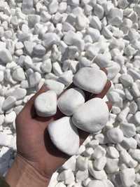 Śnieżnobiały Otoczak Grecki 1-2, 2-4, 4-8 cm Biały Kamień Thassos Grys