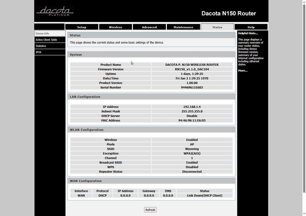 Access Point i router Dacota Platinum N150