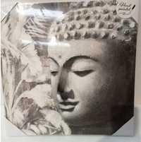 Obraz z Buddą na płótnie ręcznie malowany 38X38CM