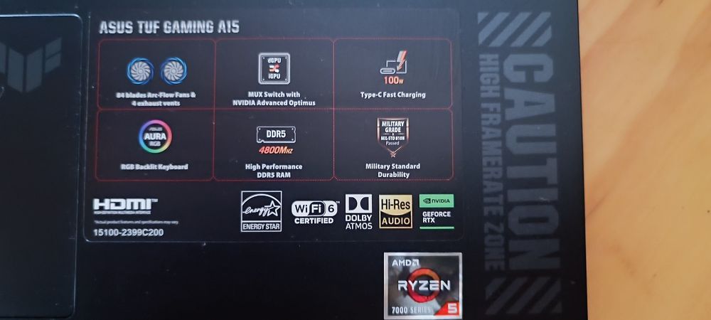 Asus tuf A 15 rtx 4060