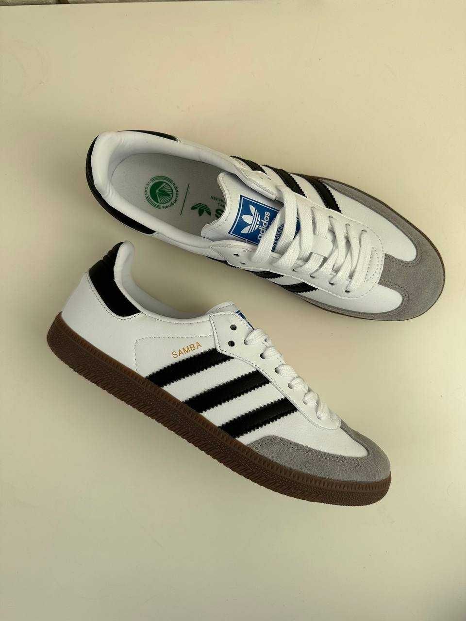 Кроссовки женские adidas samba white кеды белые кроcівки адідас