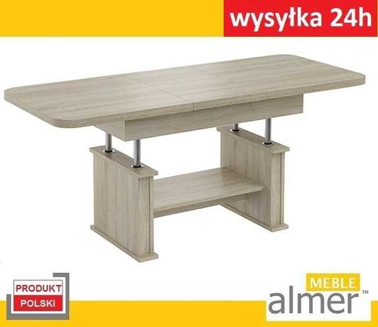 Duży Stabilny Ławostół L15 rozkładany Dąb Sonoma 130/210x80 Ława Stół