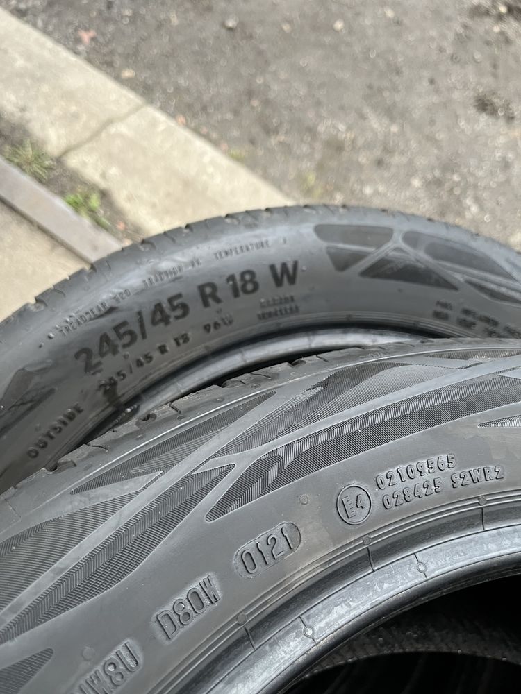 Opony letnie Continental EcoContact 6 245/45 R18 cztery sztuki komplet