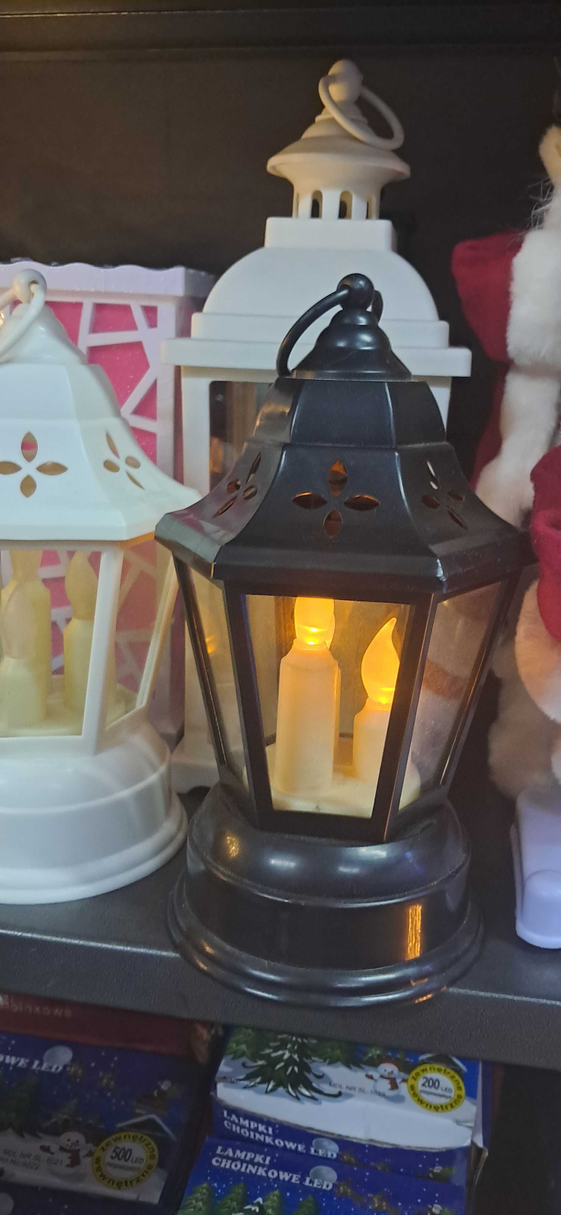 LAMPION latarenka latarnia ze świecami na baterie ozdobna dekoracja