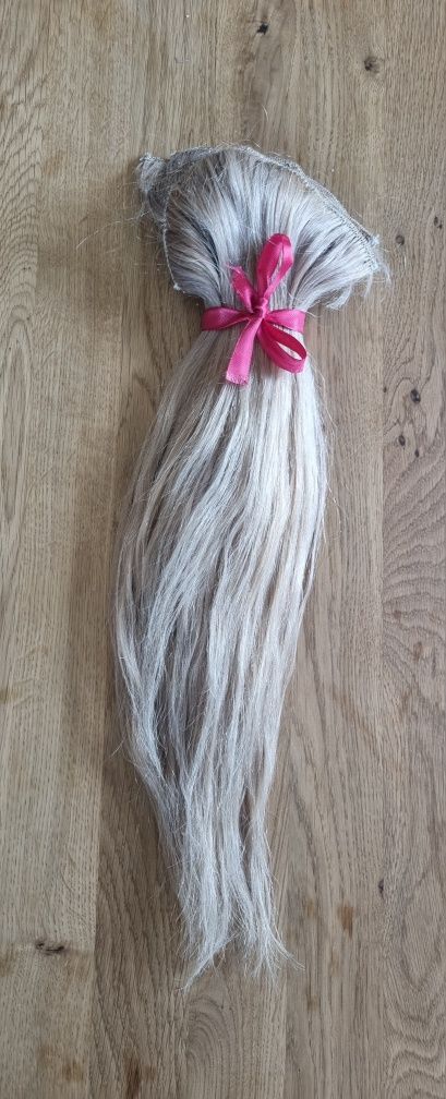 Włosy do doczepienia clip in naturalne na spinkach 40cm 8 taśm blond