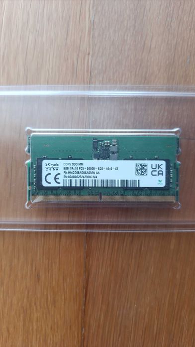 2x8GB RAM DDR5 (SK Hynix DDR5 8GB 1Rx16 5600B PC5 5600MHz SO-DIMM RAM)