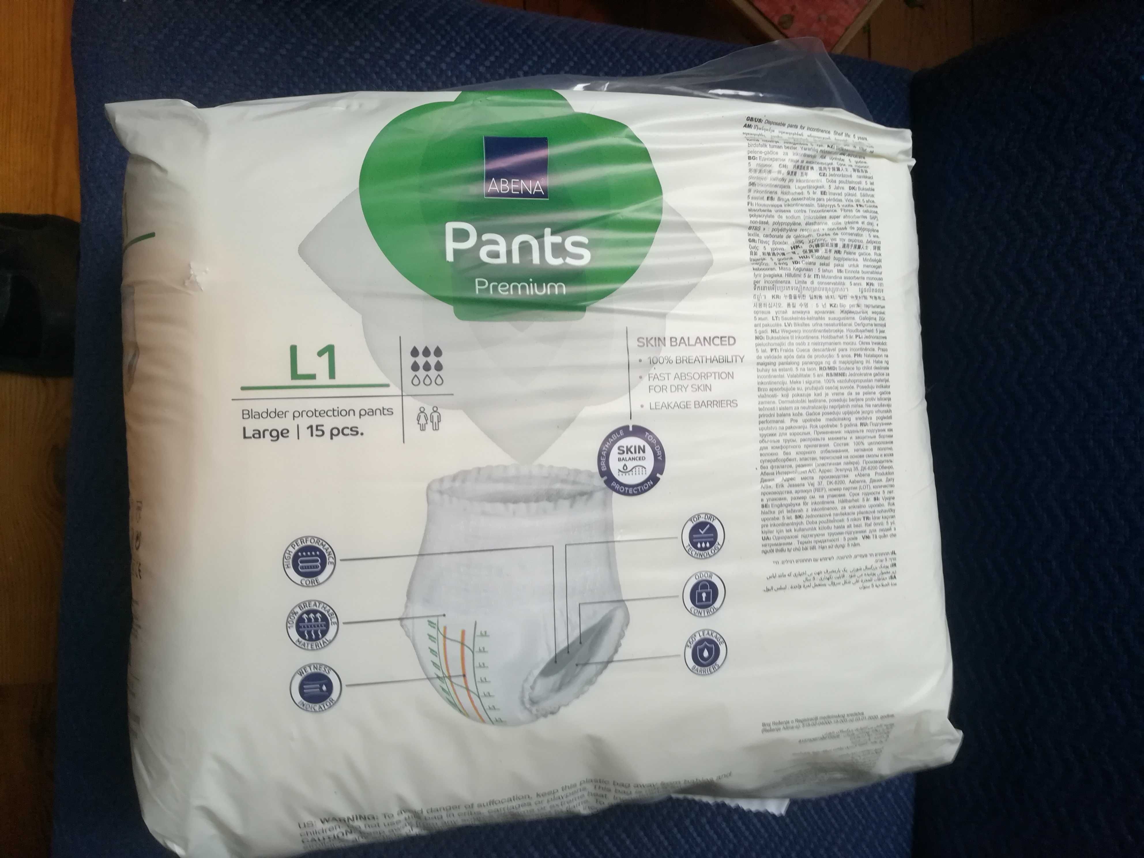 Majtki chłonne zakładane jak bielizna ABENA Pants Premium  L1