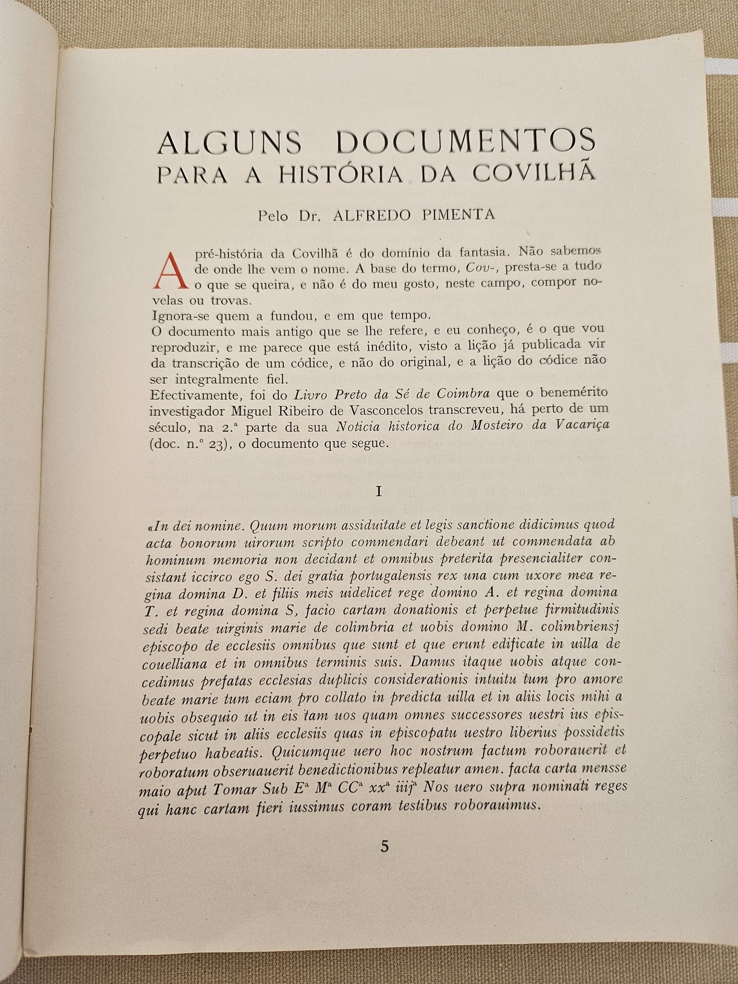 MONOGRAFIA 1950 - subsidios para a história regional da Beira Baixa