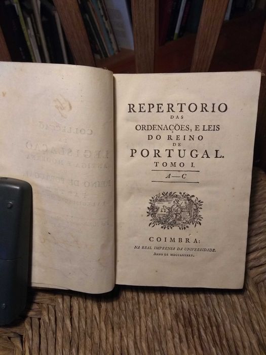 Livro da Legislação Antiga e Moderna /1786. Tomo I