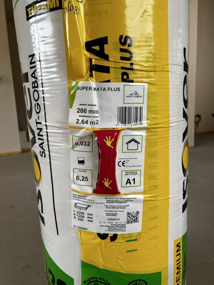 Wełna Isover 20 cm mata super plus lambda 32