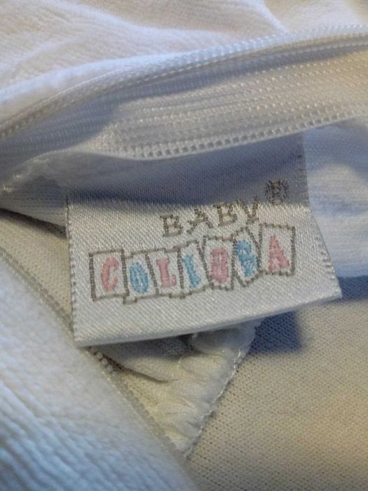 Sukienka i czapeczka dziewczęca biała, roz. 80