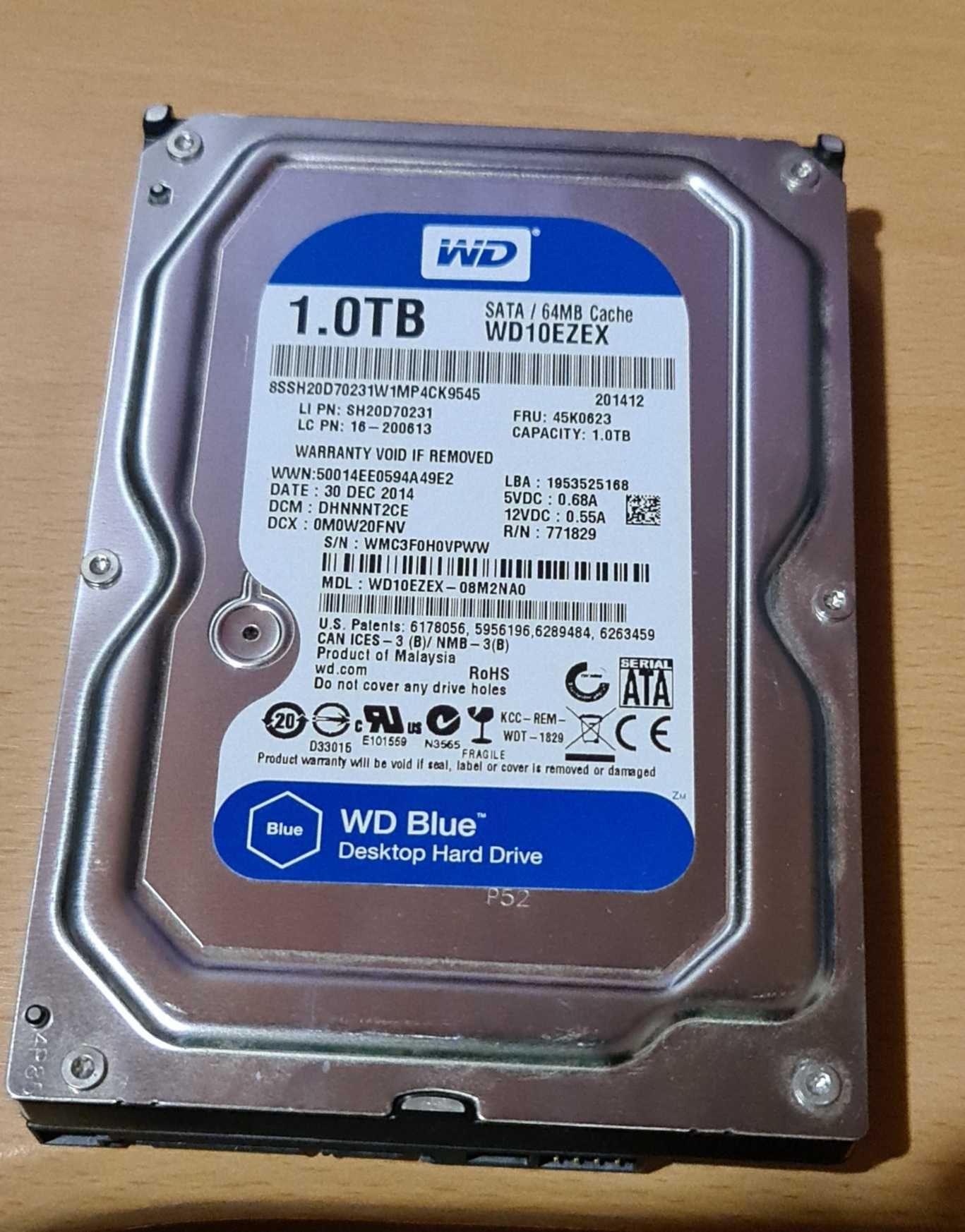 2 Discos WD de 1 TB cada