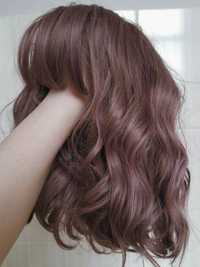 Перука парик блідо рожевий
