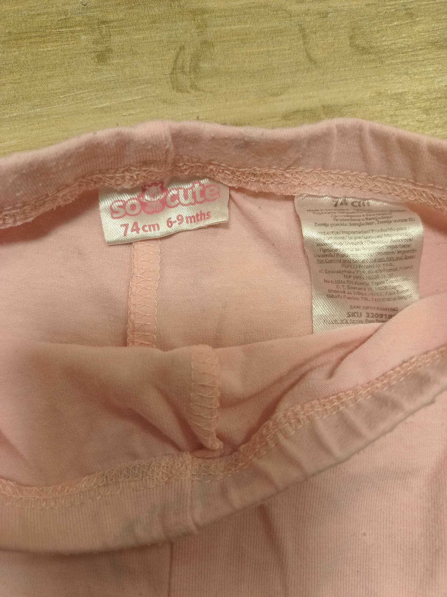 Dziewczęce niemowlęce spodnie legginsy z alpaką 6-9 miesięcy