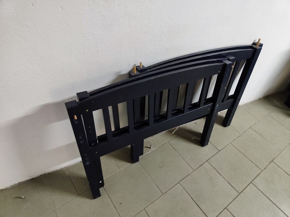 Łóżko dwupiętrowe (CAŁE) granatowe z szufladami. Do złożenia