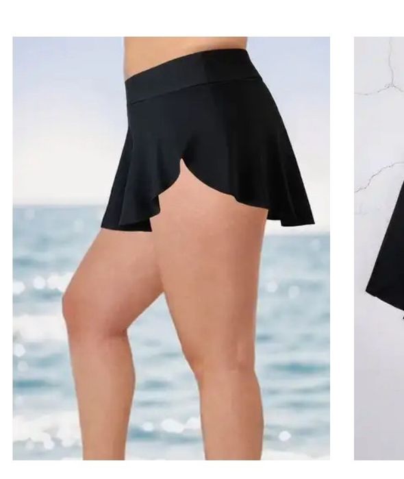 Плавки женские черные с юбкой 2XL