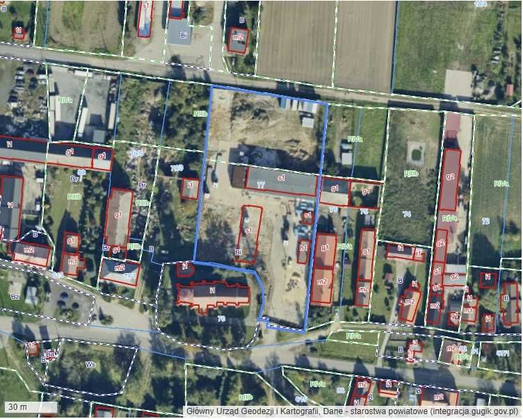 Wynajem placu-25 arów pod auta ciężarowe, sprzęt, materiały budowlane