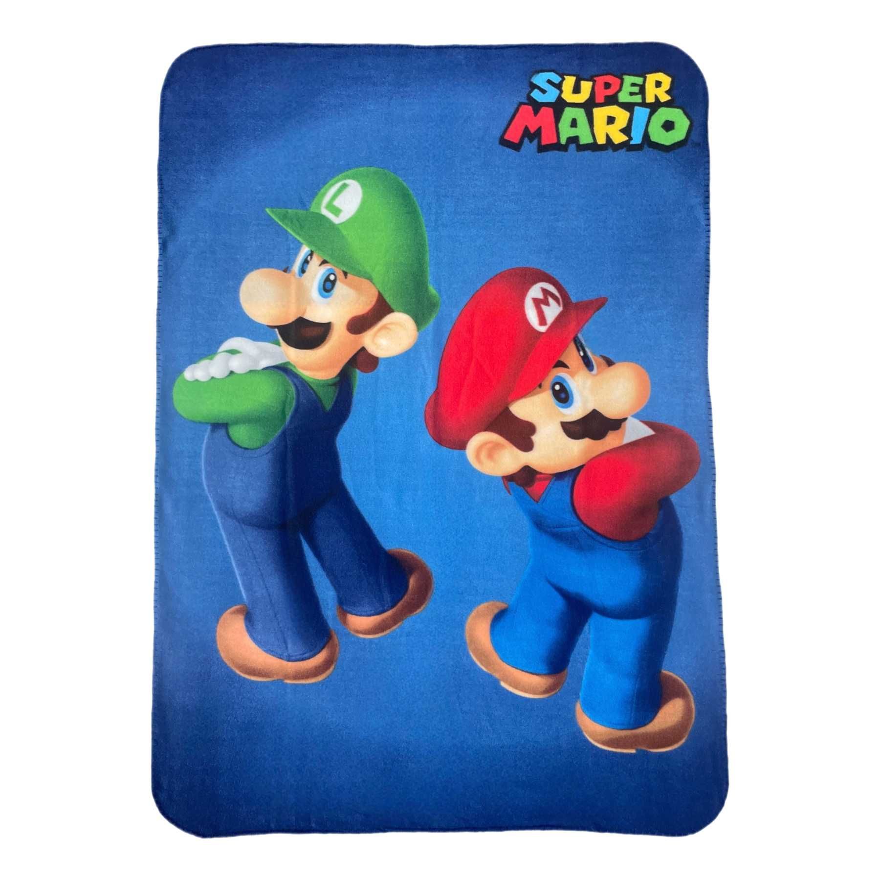 Флисовый плед Супер Марио - подарок для фаната - 100х140 см