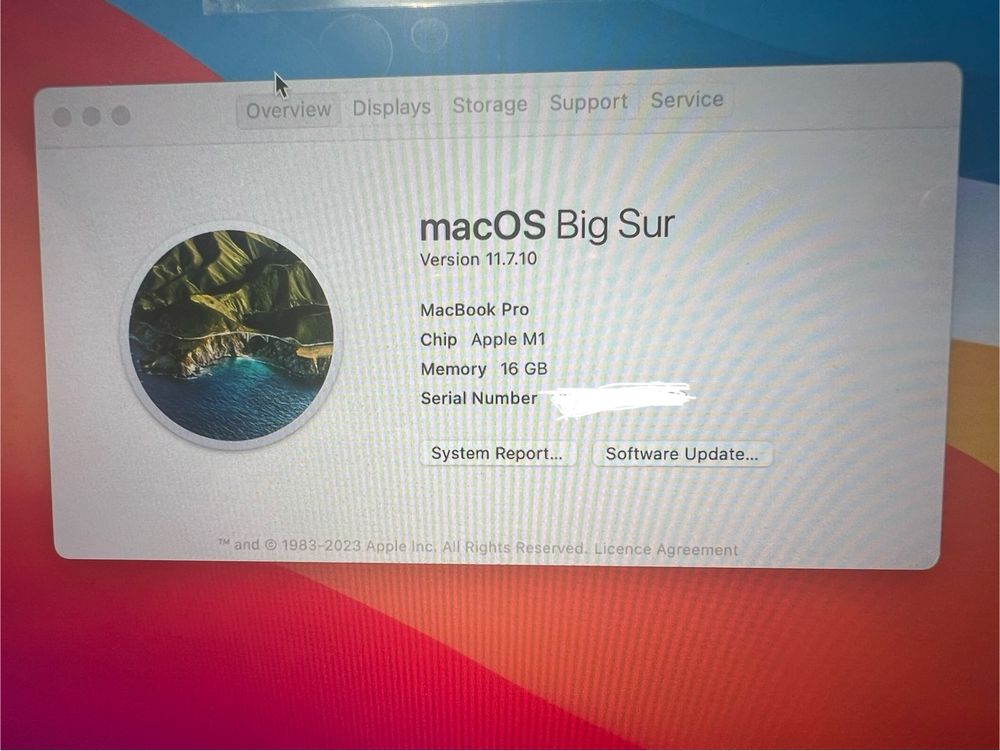 Apple MacBook Pro Retina 13.3 M1 16gb 512gb ssd
