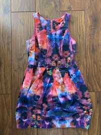 Solar sukienka 36 kolorowe printy