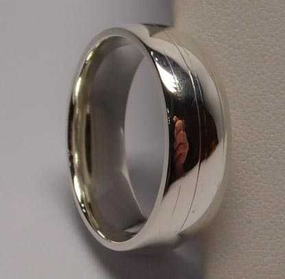 Srebrna obrączka delikatne paski dookoła  R.27. 7,6 mm.