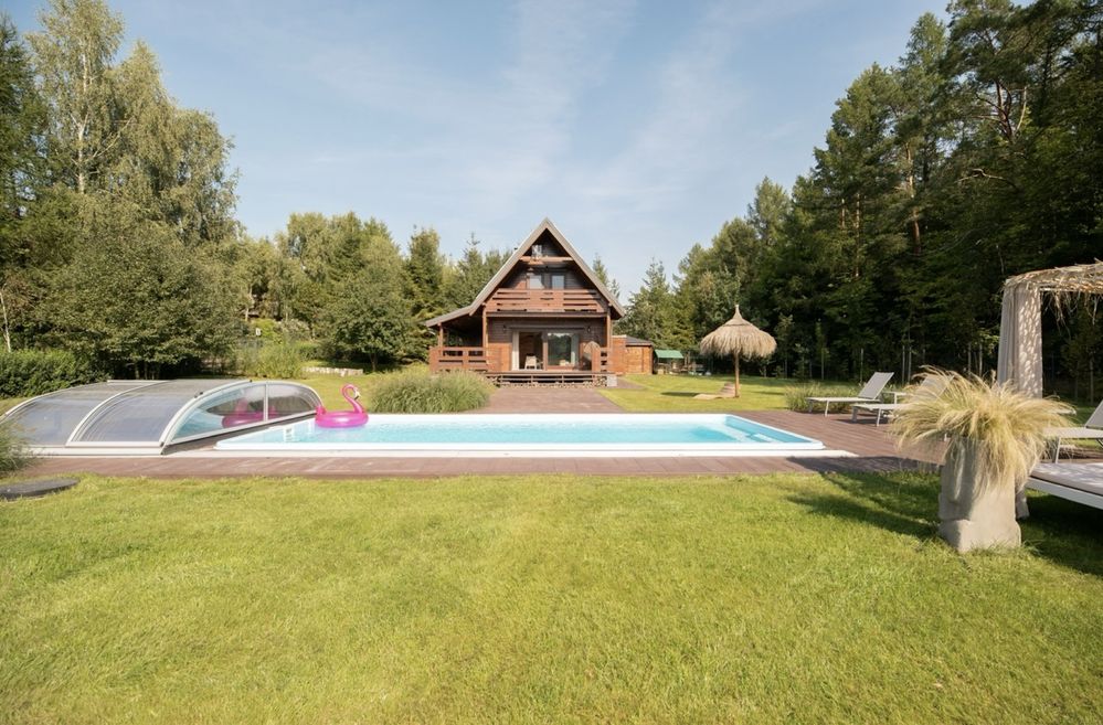 Dom z basenem, balia, sauna, nad jeziorem, przy lesie - Kaszuby