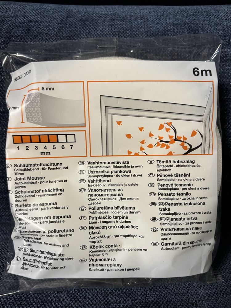 Uszczelki piankowe do okien i drzwi