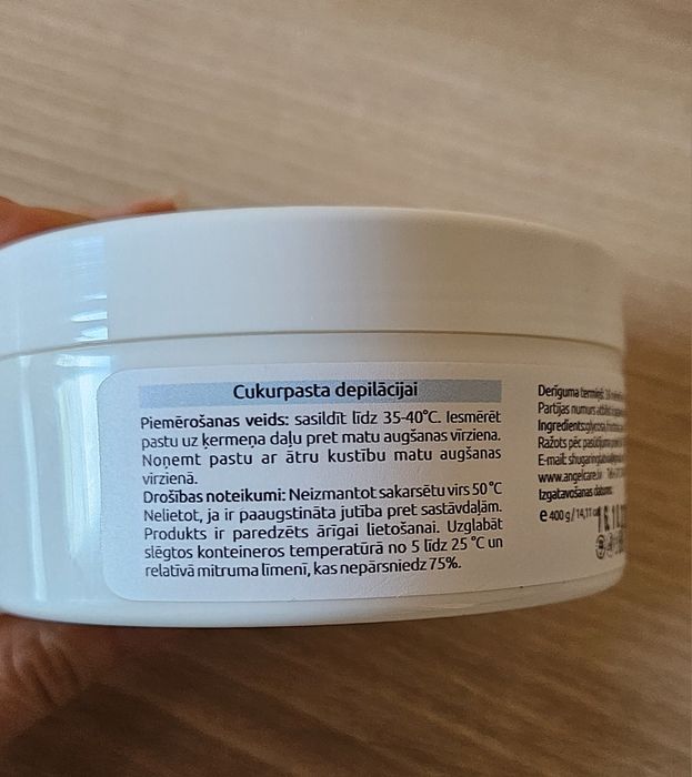 Nowa cukrowa pasta do depilacji Angel Care 400 g.