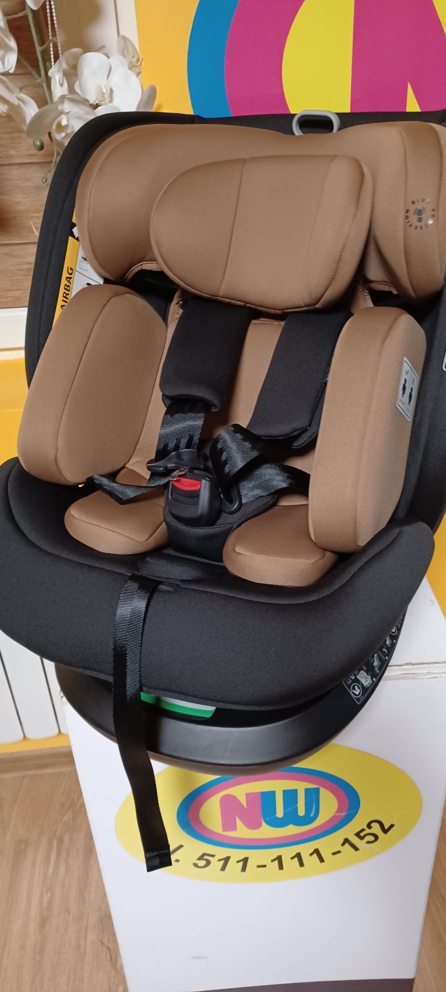 Nowy obrotowy fotelik samochodowy ISOFIX SKLEP NW