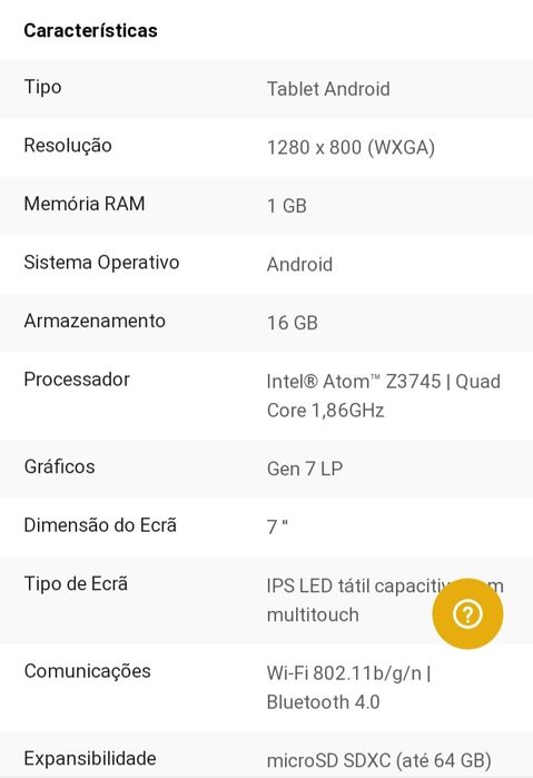 ASUS MEMO Pad 7 16GB Como Novo