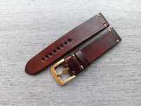 Mahoniowy skórzany pasek zegarka 18 mm S