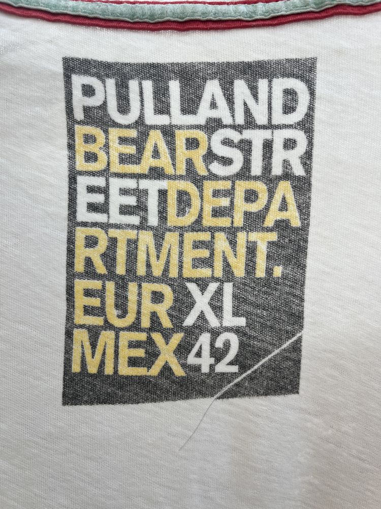 T-shirt branca estampada Pull&Bear