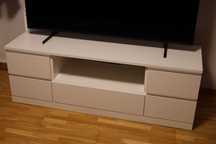 MALM szafka pod TV, biała, 160x48 cm