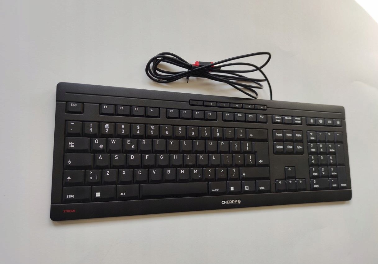 klawiatura przewodowa cherry jk-8500de-2 czarna jak nowa
