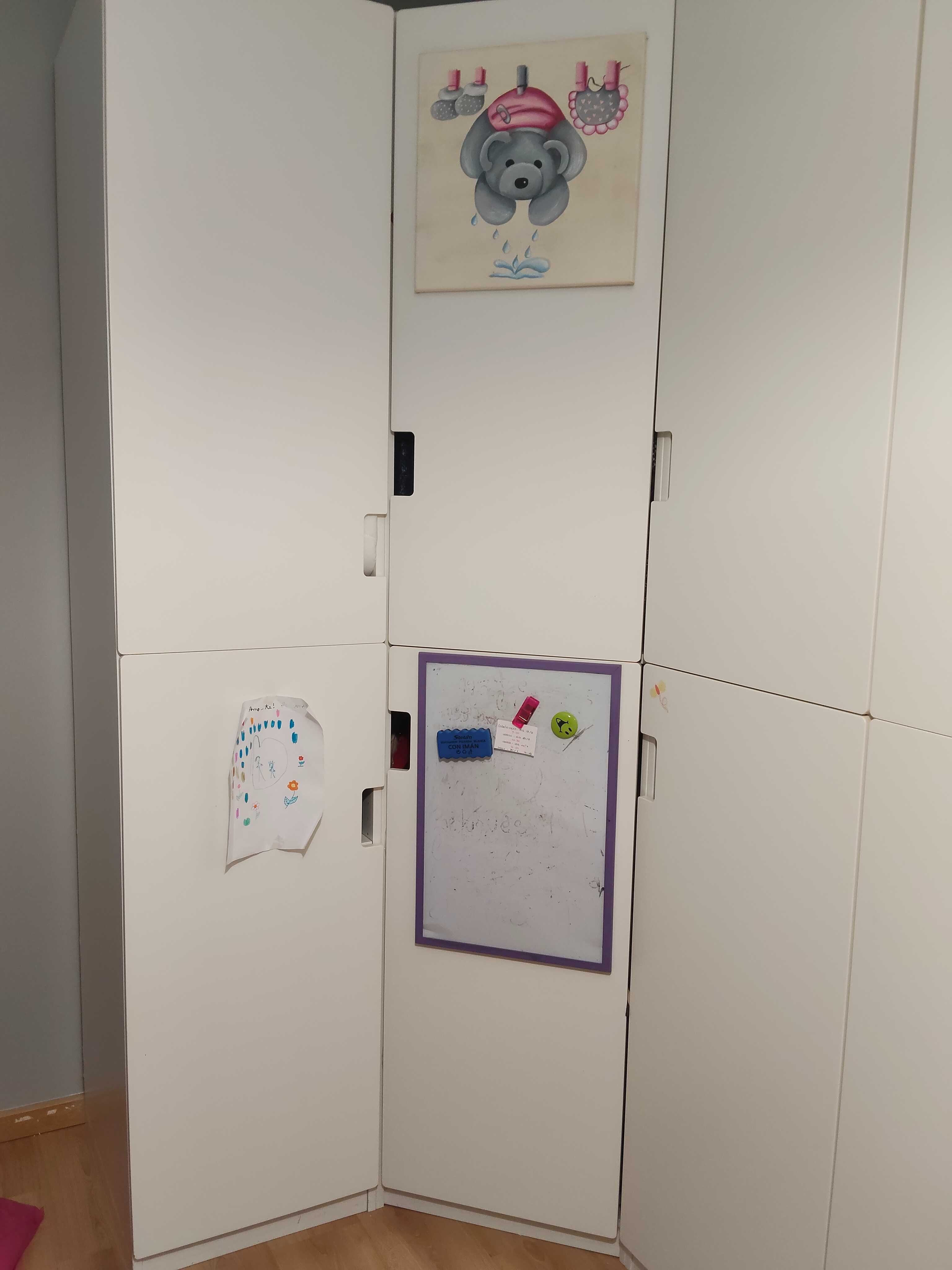 Armário IKEA branco - módulo 3 blocos para canto